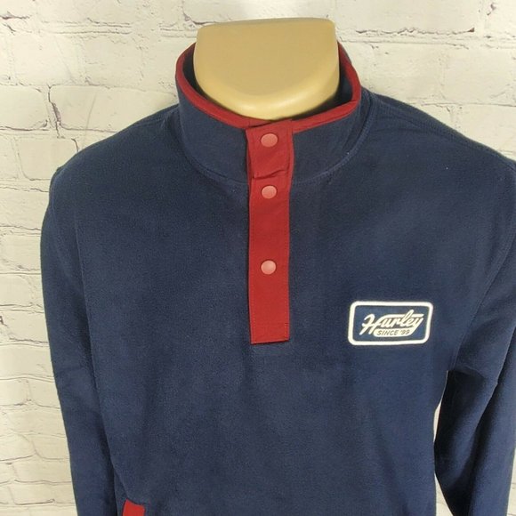 Hurley Men's Size S Navy Wander On Polar Fleece Pullover - Picture 2 of 9
